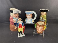 Collection Of Vintage Toby Mugs