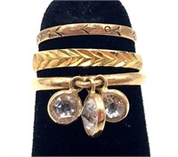 Collection of 3 Gold Toe Rings