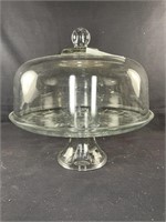 Pedestal Glass Cake Stand w Cover