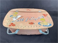 Vintage Amsco Doll Layette Basket w Contents