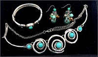 Dyed Howlite Silver Toned Fashion Jewelry