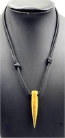 Adjustable Bullet Shaped Pendant Necklace