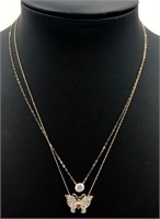10K and 14K Gold Necklaces with Pendants