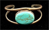 Mexican Sterling Howlite Cuff Bracelet
