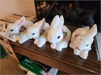 (4) Ceramic Easter Bunnies!