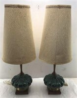 RETRO TABLE LAMPS - 2 QTY
