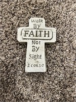 inspirational cross Stone Garden Decor Faith 8ct