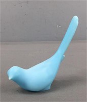 Fenton Blue Milk Glass Bird