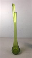 27" Green Stretch Glass Vase