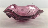 10.5" Amethyst Art Glass Bowl