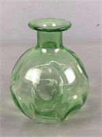Unsigned 8" Green Glass Vase