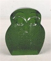 7" Solid Glass Blenko Handcraft Owl