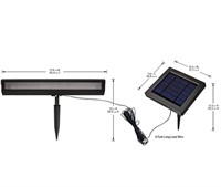 2-Solar Black Outdoor Integrated LED spotlight