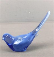 Fenton Blue Art Glass Bird