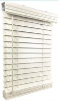 US Window and Floor 2" Cordless Faux Wood Blinds,