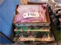 Vintage Christmas Boxes, Fancy Apron