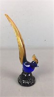 Art Glass Peacock Unmarked