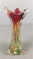 Multicolor Art Glass Stretch Vase - 12"