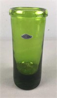 Blenko Handcraft Green Vase - 10"