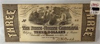 1863 North Carolina $3 Note