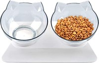 Cat Bowl with Raised Stand, 15° Tilted Detachable