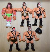 (5) 1990's Hasbro WWF / WCW 5" Action Figures