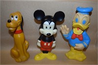 (3) Vtg Disney Figs Avon Pluto & Mickey Mouse+