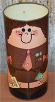1972 People Products Girl Scout Tin Trash Can