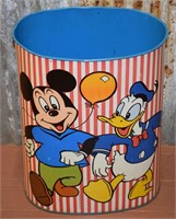 Vtg Cheinco Metal Disney Mickey Mouse Trash Can