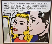 Roy Lichtenstein Masterpiece Pop Fine Art Framed