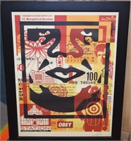 Shepard Fairey Signed OBEY Collage Icon Art