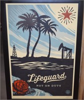 Shepard Fairey Signed OBEY Lifeguard Fine Art