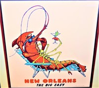 Signed Fine Art New Orleans The Big Easy Crawfish