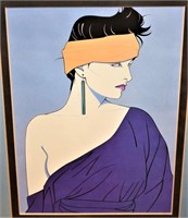 Patrick Nagel Framed 1990's Pop Art Model Print