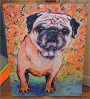Lyn Dillon Stretched Canvas Fine Art Print Pug Dog