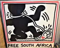 Keith Haring Free South Africa Large Framed Art