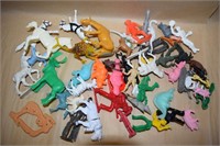 Lot of Vintage Plastic Animals Dinosaurs Figures