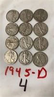 12-1945-D HALF DOLLARS