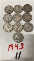 10-1943 HALF DOLLARS
