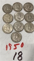 10-1950 HALF DOLLARS