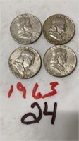 4-1963 HALF DOLLARS