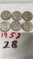 6-1952 HALF DOLLARS