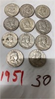 11-1951 HALF DOLLARS