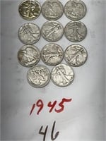 11-1945 HALF DOLLARS