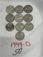 10-1944-D HALF DOLLARS