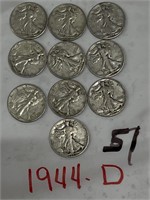 10-1944-D HALF DOLLARS