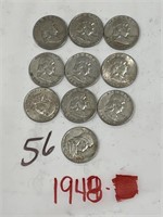 10-1948 HALF DOLLARS