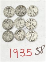 9-1935 HALF DOLLARS
