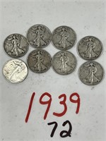8-1939 HALF DOLLARS