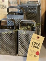 3 VINTAGE CHEESE GRATERS